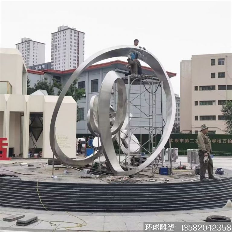 大型不銹鋼雕塑定制 不銹鋼拉絲雕塑8