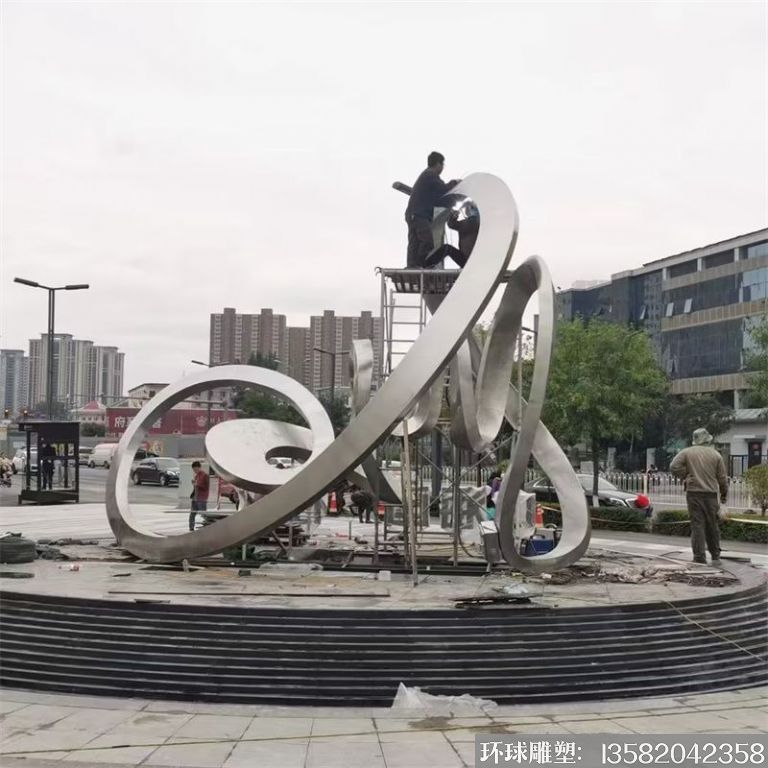 大型不銹鋼雕塑定制 不銹鋼拉絲雕塑2